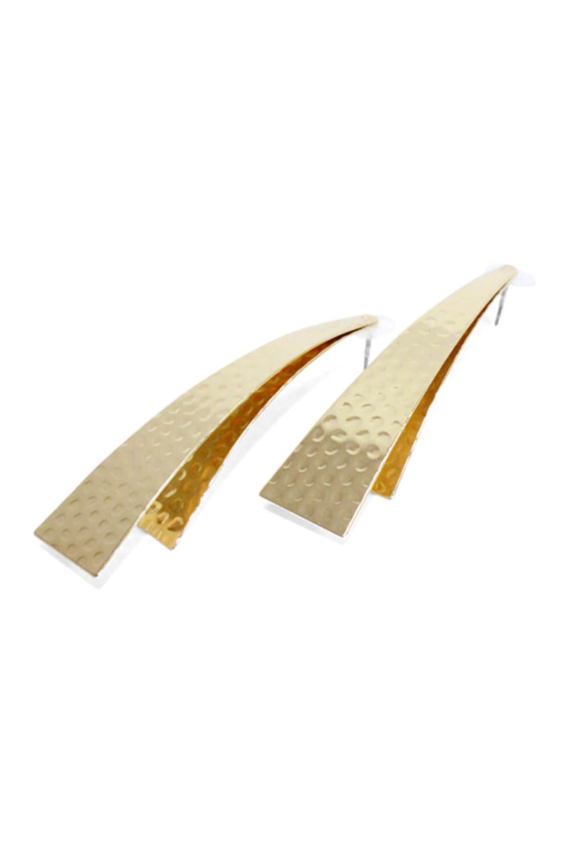 Gold Doubled Triangular Earrings