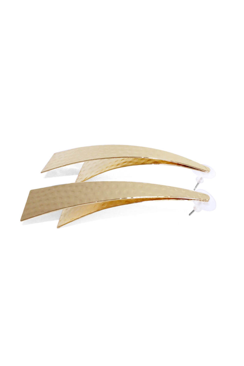 Gold Doubled Triangular Earrings