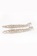 Gold Drop Down Diamante Earrings