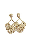 Gold Hammered Effect Earrings
