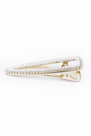 Gold Large Crystal and Pearl Hair Clip