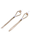 Gold Loop Sleek Drop Down Earrings