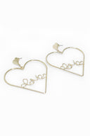 Gold Love Heart Earrings