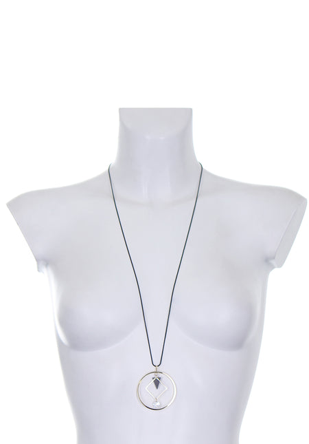 Gold and Black Layered Pendant Necklace