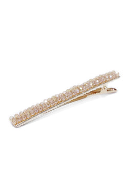 Rose Gold Beaded Hair Clip