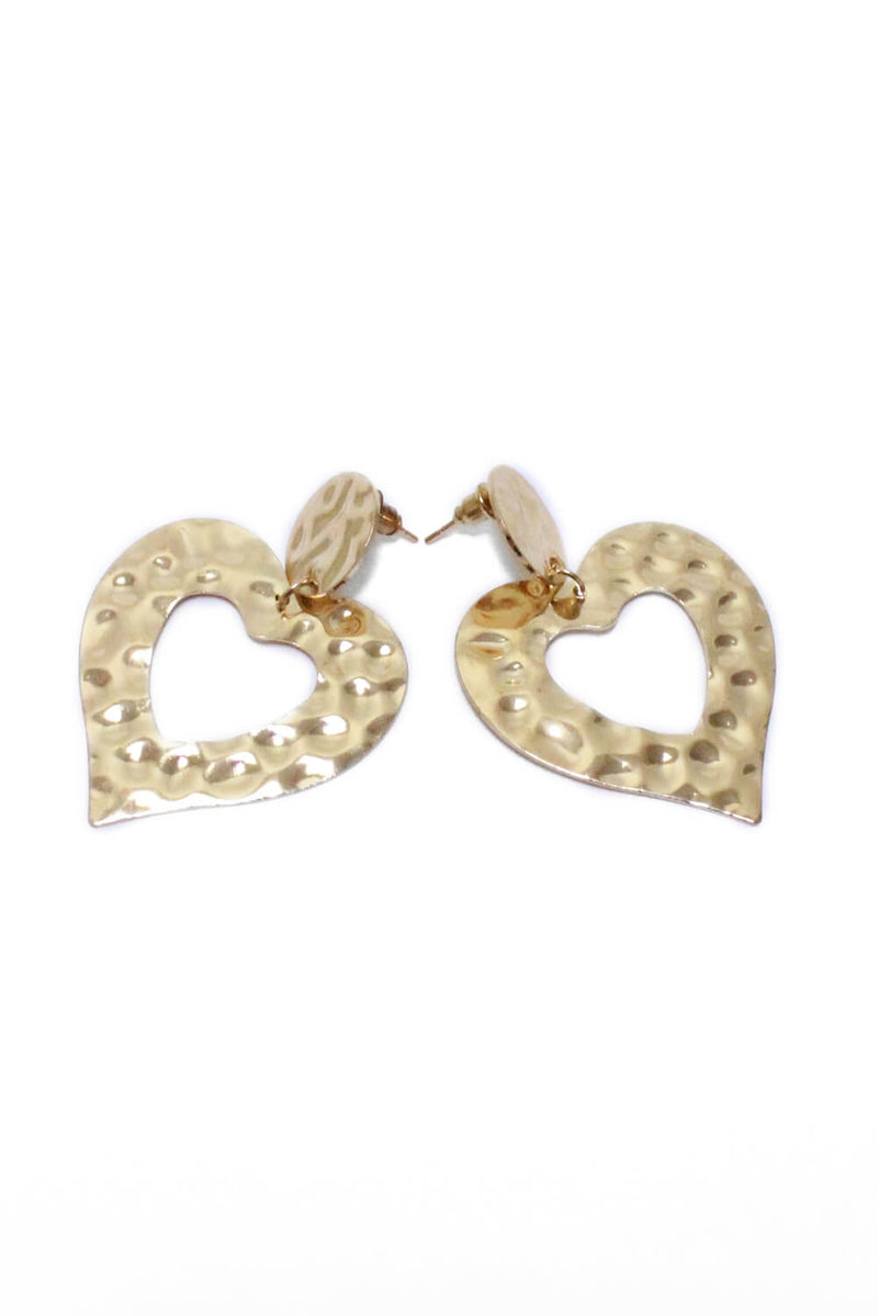 Gold Heart Shaped Earrings