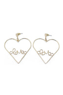 Gold Love Heart Earrings