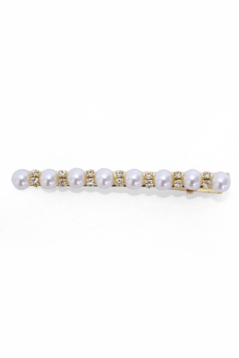 Gold Pearl And Diamante Hair Clip