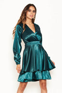 Green Satin Dress