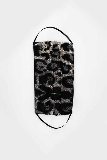 Grey Animal Print Face Covering