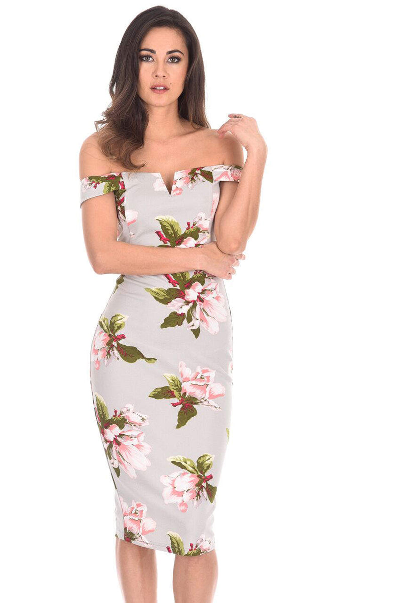 Ax paris grey floral dress 2025