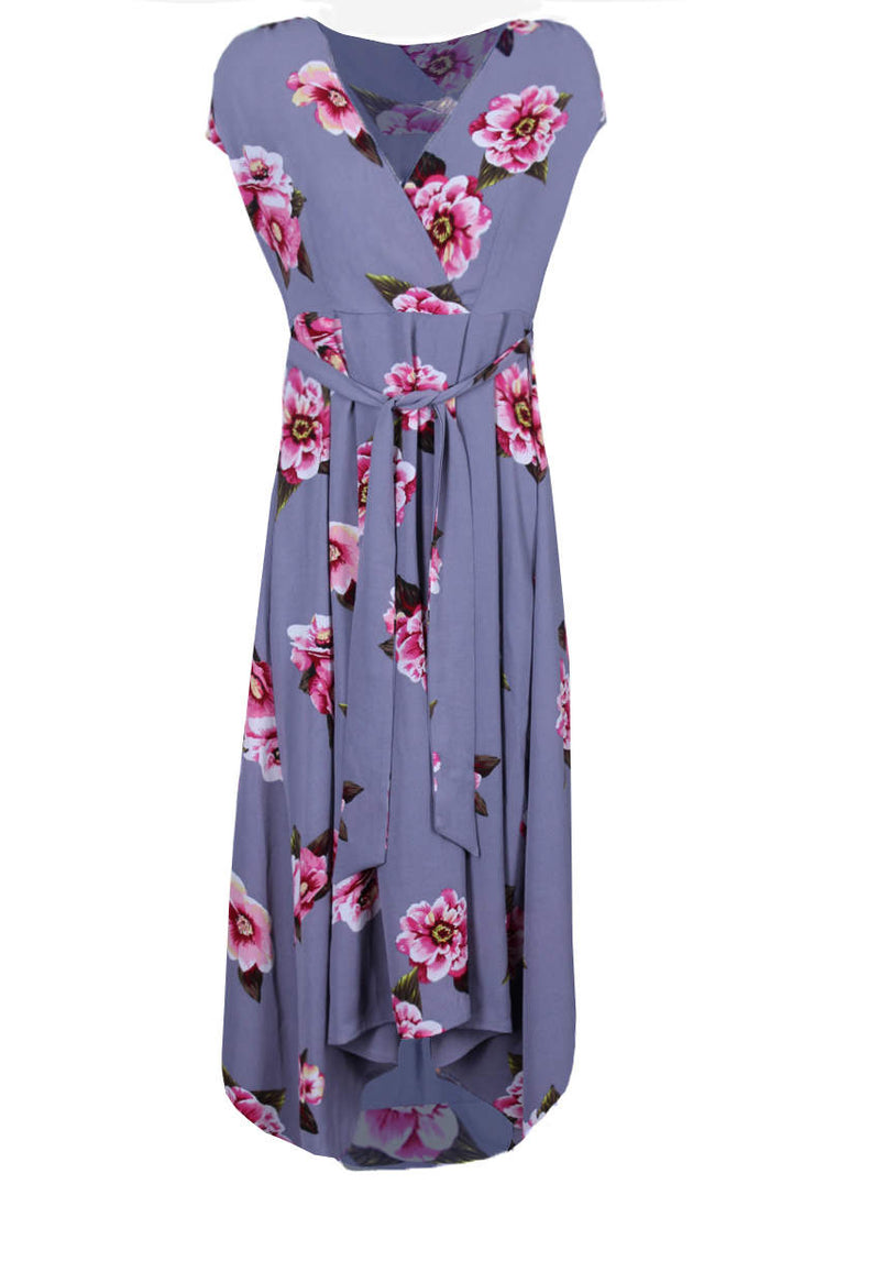 Grey Floral Print Dress AX Paris Grey Floral Print Dress AX Paris