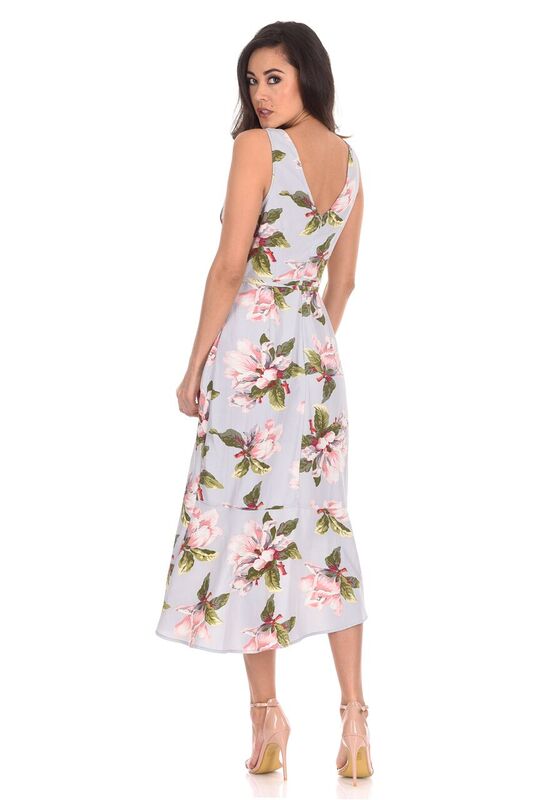 Ax paris grey floral discount dress