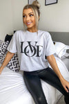 Grey Love Oversized Tee