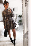 Snake Print Skater Dress