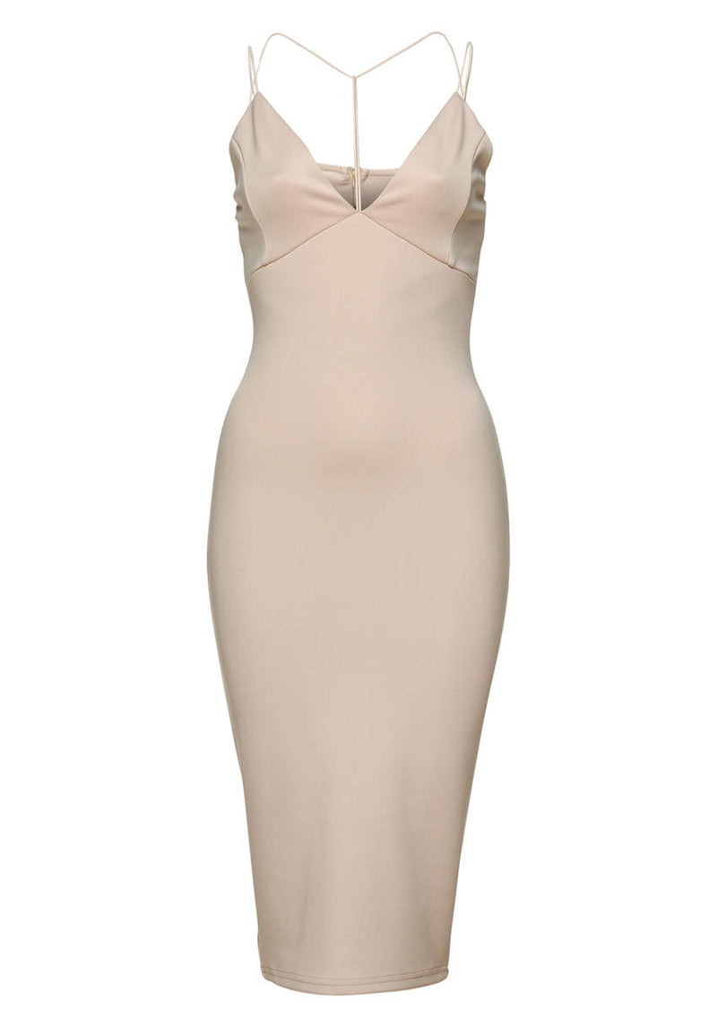 Harness Detail Plunge Bodycon Midi Dress AX Paris Harness Detail Plunge Bodycon Midi Dress AX Paris