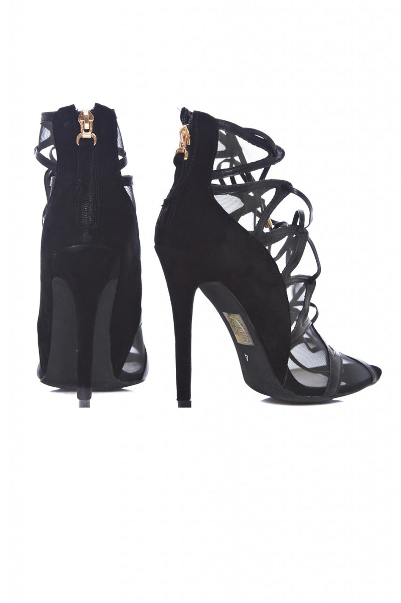 NINE WEST BLACK LACE UP SANDAL