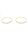 Gold Diamante Hoop Earrings