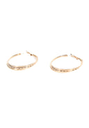 Gold Engraved Hoop Earrings