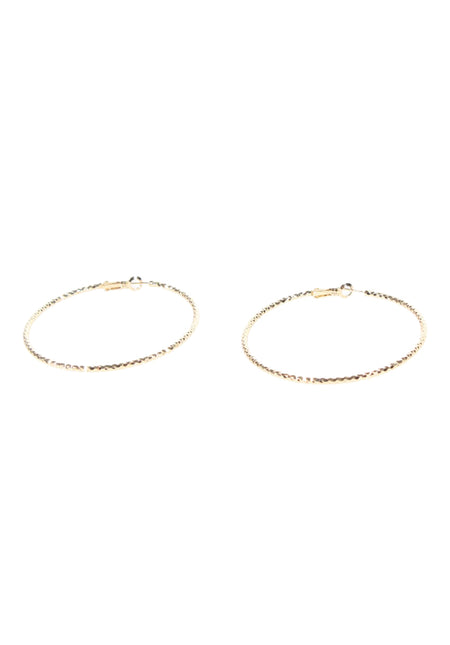 Gold Textured Hoop Earrings