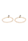Gold Diamante Circle Earrings