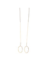 Gold Chain Oval Earrings