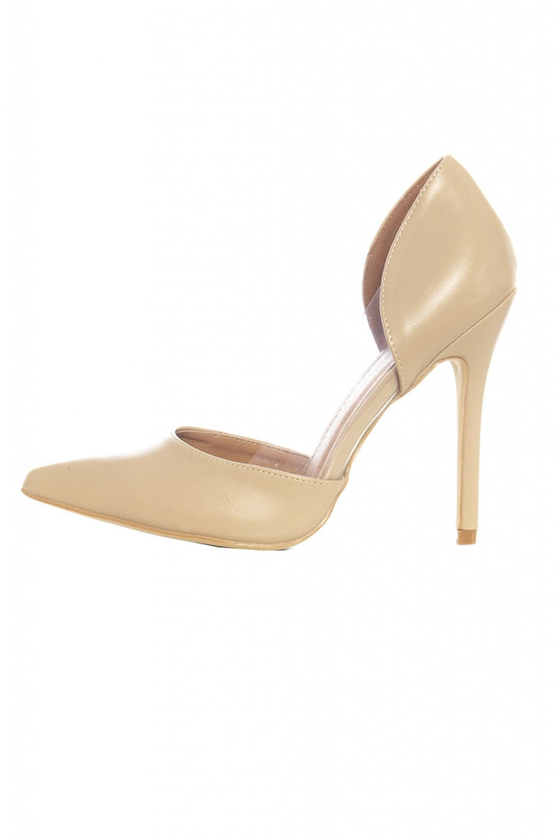 Nude Perspex Insert Court Shoes