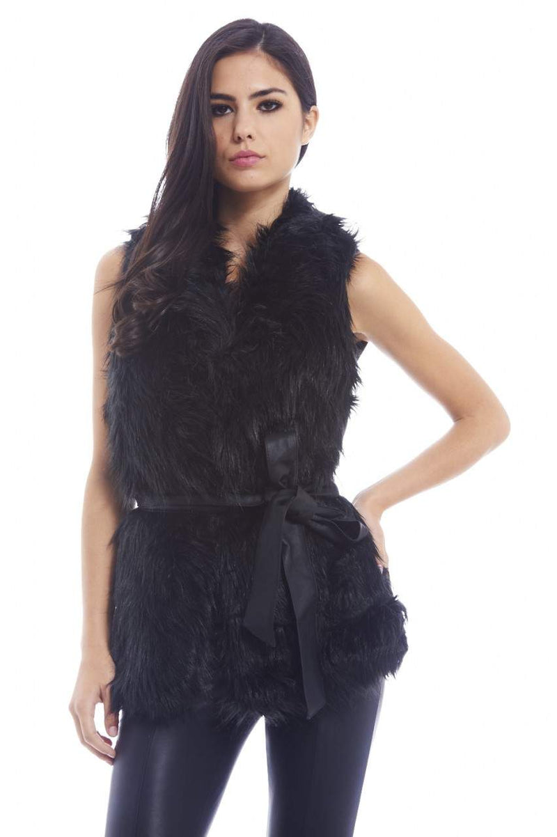 Fur Gillet PU Back Jacket