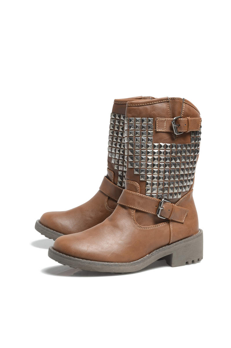 Studded   Biker Boots