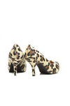 Suede  Leopard Kitten Heels