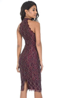 Lace Plum Midi Dress