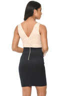 Lace Wrap Front Bodycon Dress