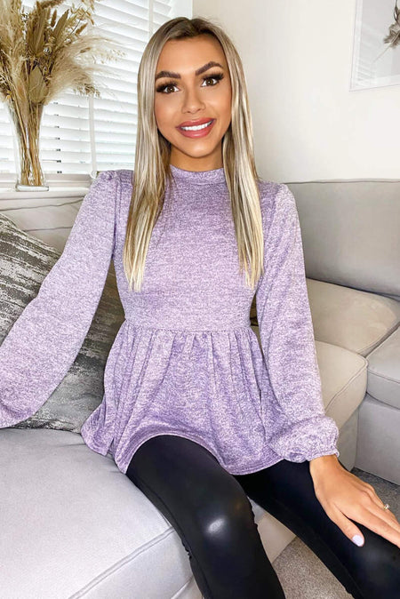 Lavender Peplum Top
