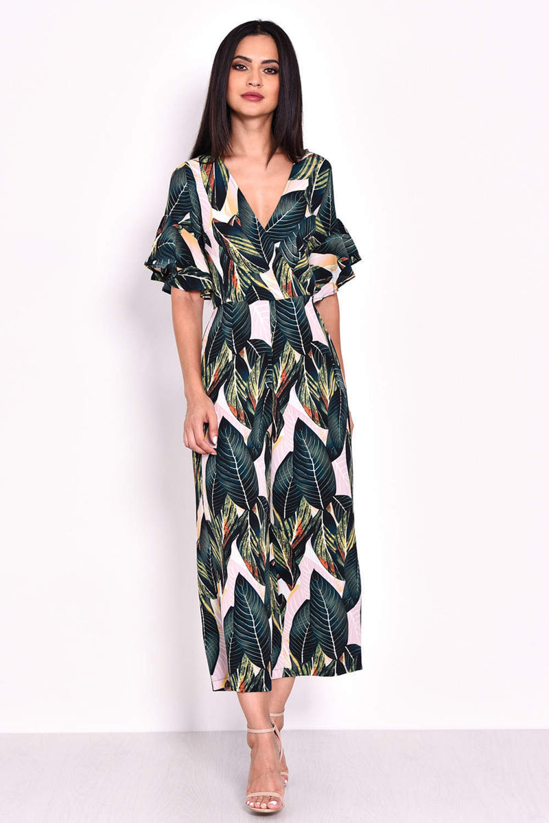 Ax paris green leaf dress sales