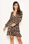 Leopard Print Wrap Dress