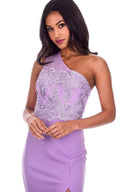 Lilac Asymmetric Maxi Dress