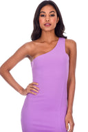 Lilac Asymmetric Thigh Split Maxi Dress