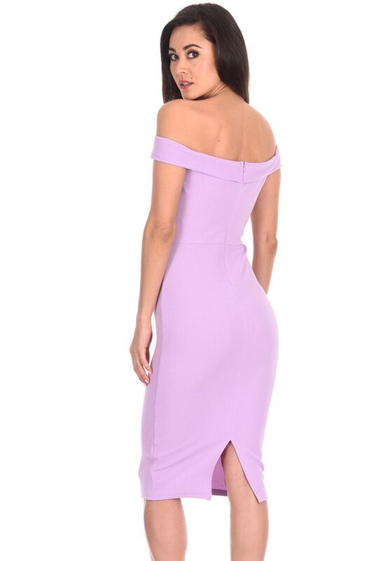 lilac midi bodycon dress Oh Polly Lilac Cowl Neck Midi Dress