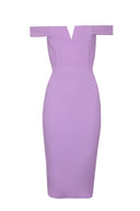 Lilac Bardot Bodycon Dress