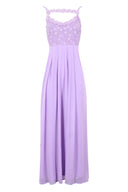 Lilac Crochet Top Maxi Dress