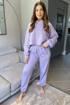 Lilac Cropped Hoodie Lounge Set