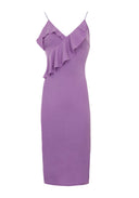 Lilac Frill Front Bodycon Dress