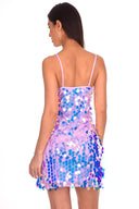 Lilac Sequin Swing Dress