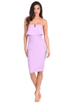 Lilac Notch Front Bodycon Dress