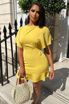 Mustard Cross Over Back Dress