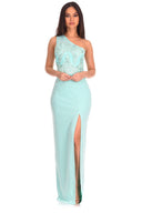 Mint Asymmetric Maxi Dress