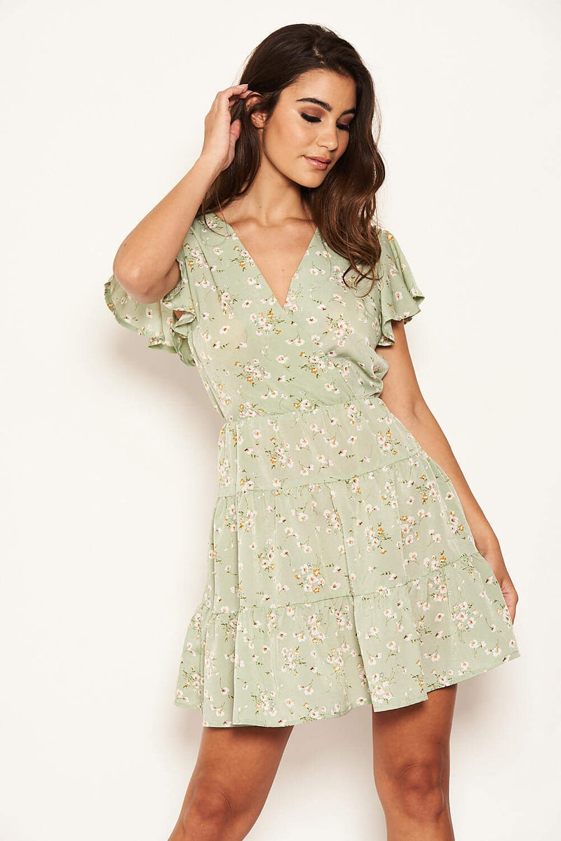 Mint Ditsy Print Summer Dress – AX Paris
