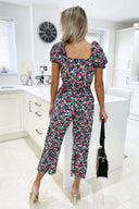 Multi Floral Milkmaid Jumpsuit