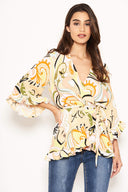 Multi Printed Wrap Over Top