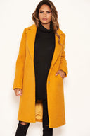 Mustard Long Teddy Coat